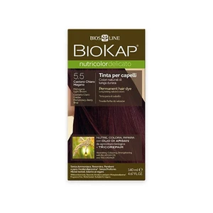 Biokap NUTRICOLOR DELICATO - farba na vlasy - 5.50 Hnedá - svetlý mahagón 140 ml