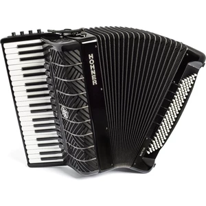 Hohner Mattia IV 120 CR Gun Black/White Key Piano accordion