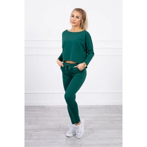 Set with oversized blouse green