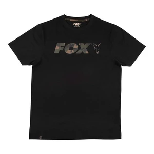 Fox Fishing Koszulka Black/Camo Print Logo T-Shirt M