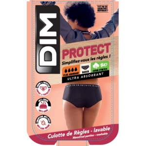 DIM MENSTRUAL NIGHT BOXER - Night and day menstrual panties - black