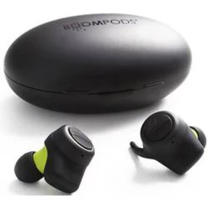 True Wireless sportovní špuntová sluchátka Boompods Boombuds TWSBLK, černá