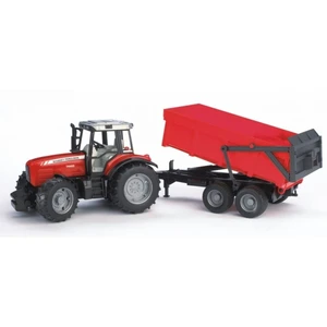 Bruder 02045  Traktor Massey Ferguson 7480 a vlek