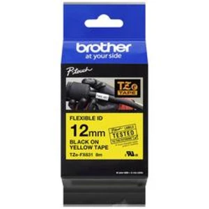 Páska do štítkovačů brother tze-fx631, 9 mm, žlutá/černá
