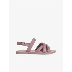 Růžové dámské kožené sandály Geox - Dámské
