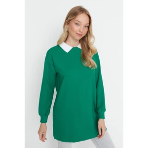 Trendyol Sweatshirt - Green - Regular fit