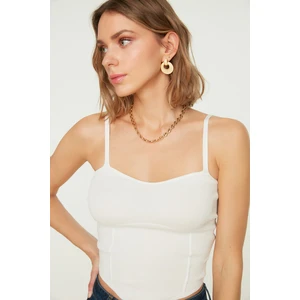 Trendyol Ecru Crop Bustier Blouse