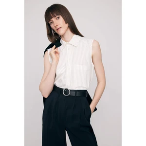 DEFACTO Oversize Fit Shirt Collar Modal Sleeveless Shirt