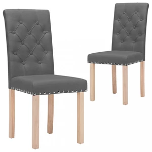 Jídelní židle 2 ks látka / dřevo Dekorhome Tmavě šedá,Jídelní židle 2 ks látka / dřevo Dekorhome Tmavě šedá