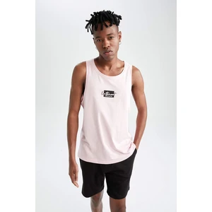 DEFACTO Slim Fit Sleeveless Minimal Slogan Print Vest
