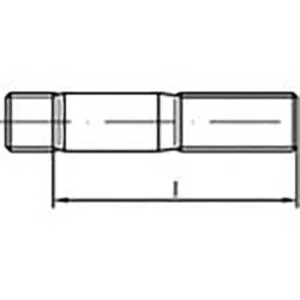 Skrutky závrtné TOOLCRAFT TO-6861318, N/A, M10, 75 mm, Ušlechtilá ocel V4A , 25 ks