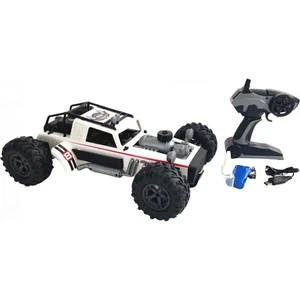 Auto RC buggy vypouštějící páru plast 38cm bílé 2,4GHz na bat. + dobíjecí pack v krabici 55x26x30cm