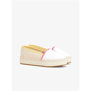 White-cream women's espadrilles on the platform Tommy Hilfiger - Women