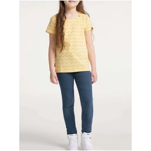 Žluté holčičí vzorované tričko Ragwear Violka Chevron - Holky
