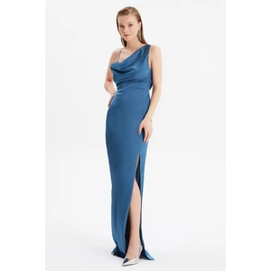 Trendyol Navy Blue Back részletes estélyi ruha & gt; Ballagási ruha