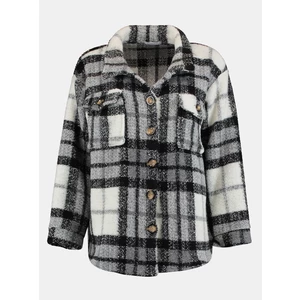 Haily ́s Grey Plaid Lightweight Jacket with Hailys Wool - Women