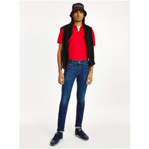 Tmavě modré pánské slim fit džíny Tommy Hilfiger Slim Layton - Pánské