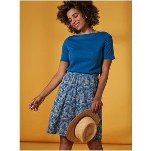 Blue Women's Patterned Skirt Tranquillo - Women