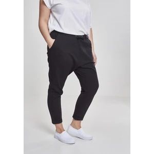 Ladies Open Edge Terry Turn Up Pants black