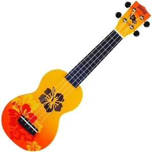 Mahalo Hibiscus Ukulele soprano Hibiscus Orange Burst