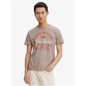 Light Brown Men's T-Shirt Tom Tailor - Men's