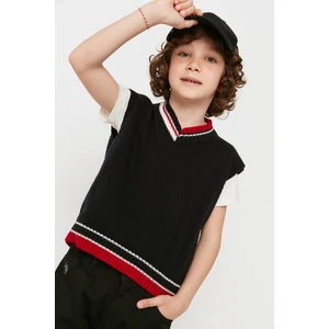 Trendyol Navy Blue Collar Detailed Boy Knitwear Sweater