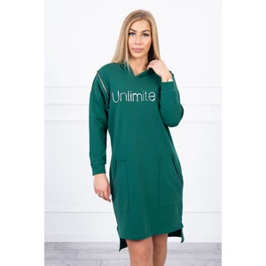 Dress with the inscription unlimited green
