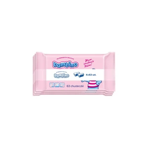 Bambino Baby Wet Wipes detské jemné vlhčené obrúsky 4x63 ks