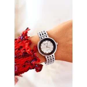 Watch On Bracelet With Cubic Zirconia ERNEST Silver