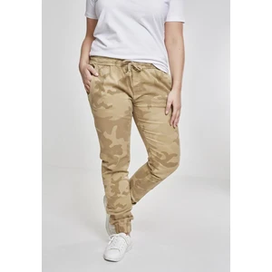 Ladies Camo Jogging Pants sand camo