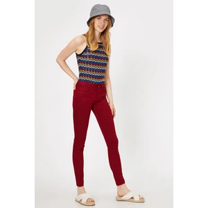 Koton Women's Claret Red Pants