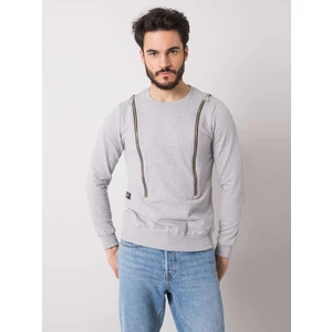 Men's gray cotton sweatshirt