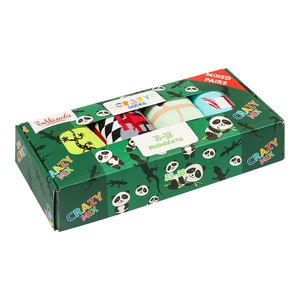 Bellinda <br />
CRAZY SOCKS BOX - Darčeková krabička zábavných crazy ponožiek 4 páry - zelená