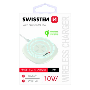 Bezdrátová nabíječka Swissten Wireless 10W, bílá
