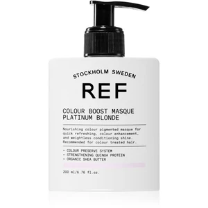 REF Colour Boost Masque jemná vyživujúca maska bez permanentných farebných pigmentov PLATINUM BLONDE 200 ml