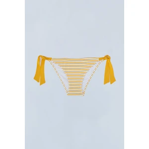 Dagi Yellow Lace-Up Bikini Bottom