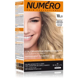 Brelil Numéro Permanent Coloring barva na vlasy odstín 10.21 Glacial Ultra Light Blond 125 ml