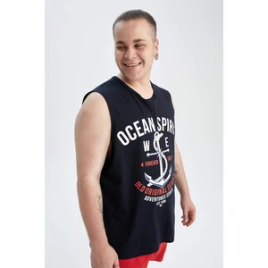 DEFACTO Regular Fit Printed Crew Neck Sleeveless Athlete