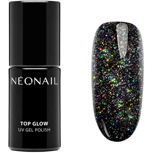 NeoNail Top Glow vrchní lak na nehty s použitím UV/LED lampy odstín Multicolor Holo 7,2 ml