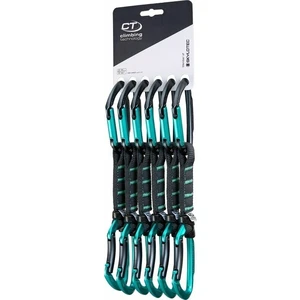 Climbing Technology Lime Set NY Pro Quickdraw Solid Straight/Solid Bent Anthracite/Aquamarine 12.0 Moschettone da arrampicata