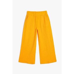 Koton Pants Wide Leg Relaxed Cut Elastic Waist