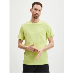 Světle zelené pánské tričko Guess Aidy - Pánské