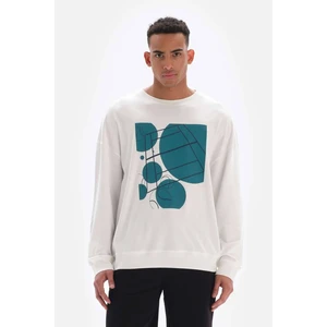 Dagi White Men's Tennis Printed Sweatshirt