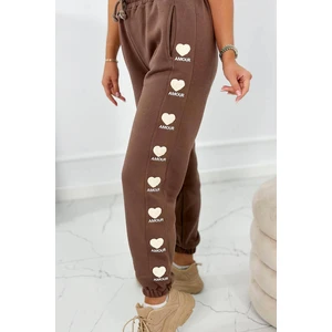 Amour mocca cotton trousers