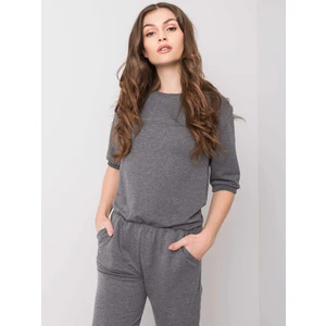 Női sötétszürke melange jumpsuit