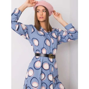 Blue shirt dress