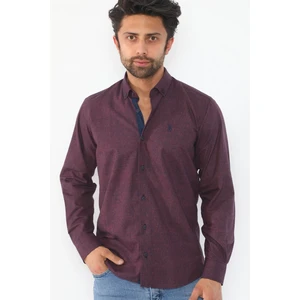 G713 DEWBERRY MEN'S SHIRT-BURGUNDY
