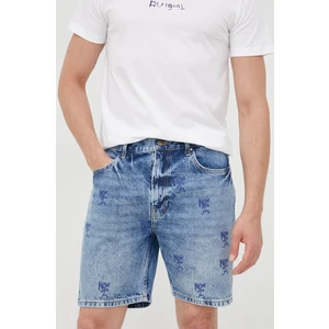 Blue Mens Denim Shorts Desigual Filo - Men