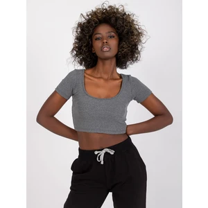 Dark gray striped top from Montreal RUE PARIS