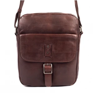 SEGALI Pánska kožená crossbody taška 29378 Brown